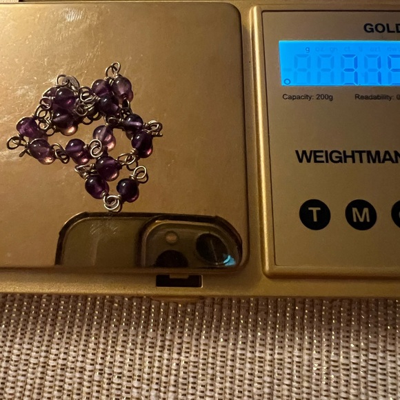 Purple Amethyst Beaded Bracelet - Picture 3 of 6